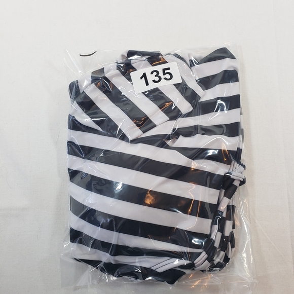 Striped One Piece Swimsuit Womens‎ XL Padded Strappy Back Bathing Suit Swimwear - Picture 7 of 7